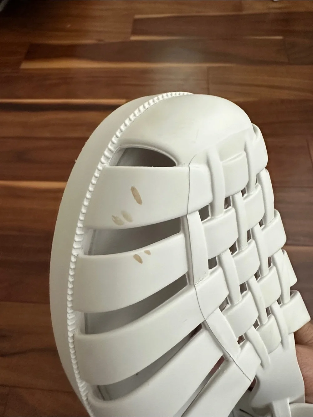MELISSA LADIES POSSESSION WHITE MATTE JELLY SANDALS SIZE 8